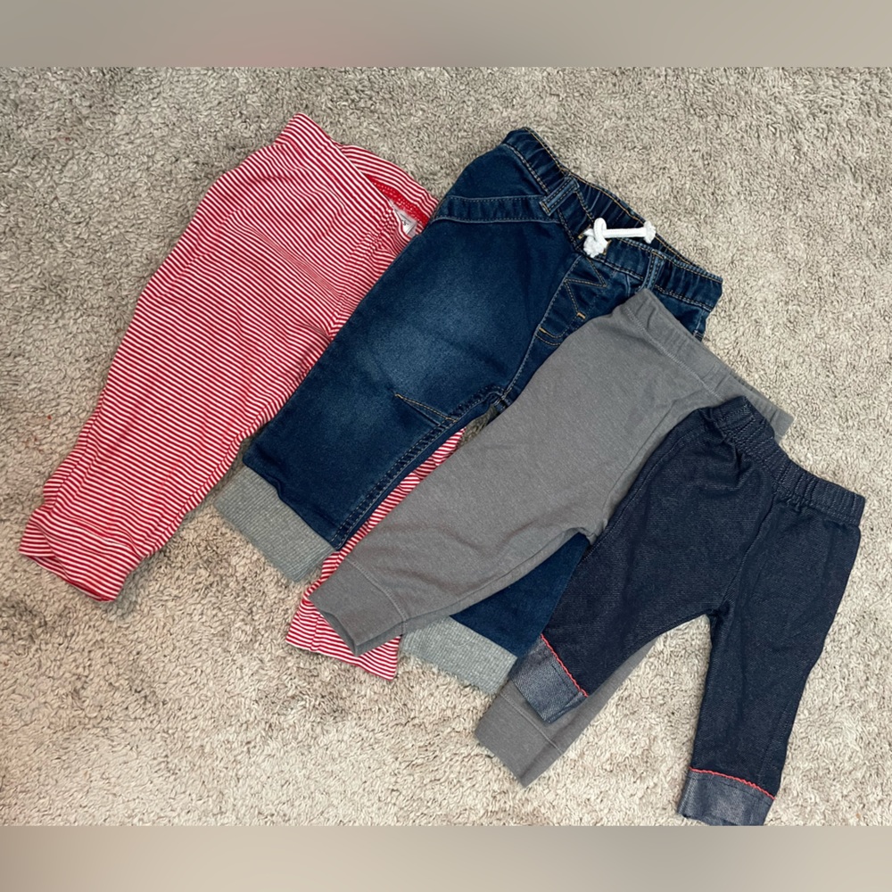 🎊Baby Items SALE! 🎊 Bundle of 4 pairs of pants. Sized 6-9m